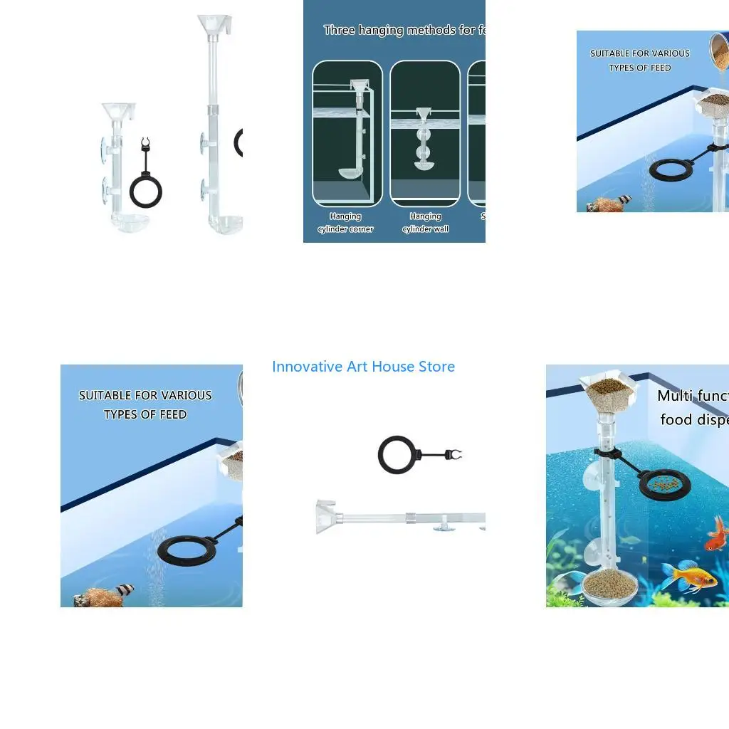 E1PC Acrylic Shrimp Feeders Tube Dish Set Highly Transparents Acrylic Aquariums Feeders for Home Aquariums