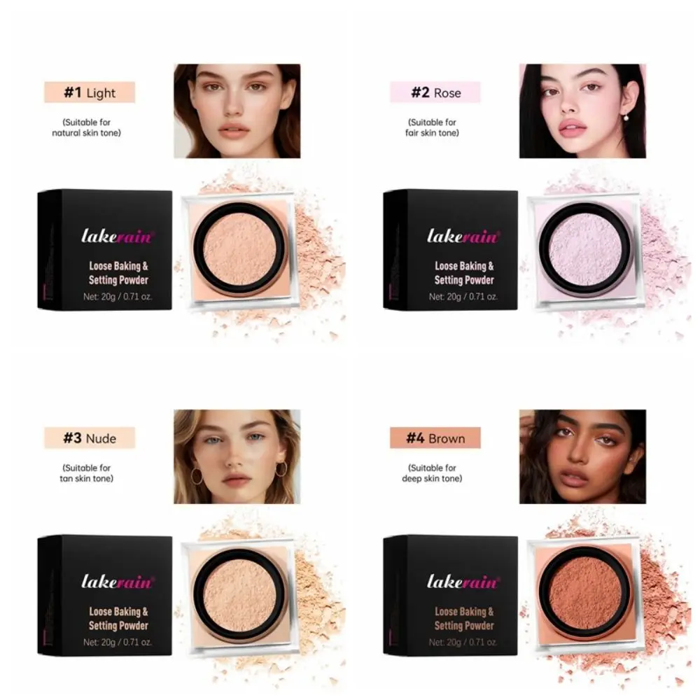 Party-Lock-in-Make-up-Fixierpuder, schwerelos, seidige Textur, mattes loses Puder, leichtes, natürliches Gesicht, loses Backen, Bankett