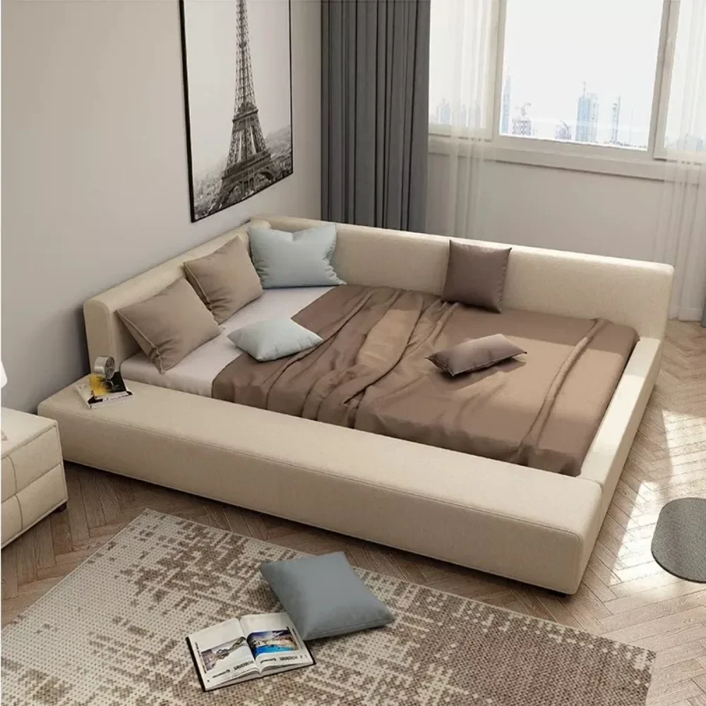 

Nordic Aesthetic Beds Minimalist Modern Double King Size Bed Frame Sleeping Letto Matrimoniale Home Furniture Decoraction
