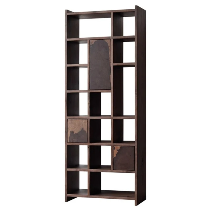 LTT Wabi Silent Wind Wall Cabinet Entrance Tea Room Furniture Modern Simple Chinese Solid Wood Storage Cabinet