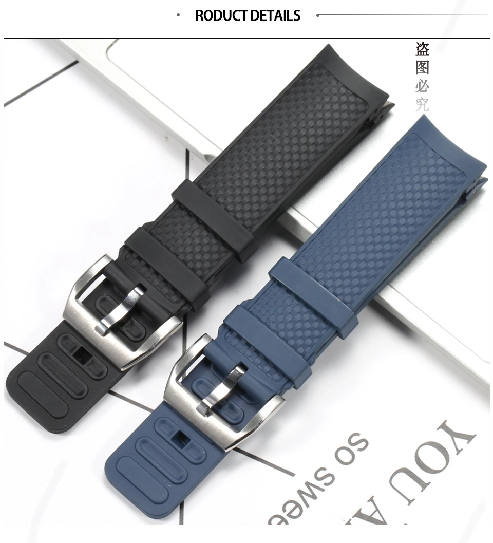 Watch Accessories 22mm Fluororubber Watchband For IWC Ocean Timepiece Strap 376705 356802 376710 Men Sports Waterproof Bracelet