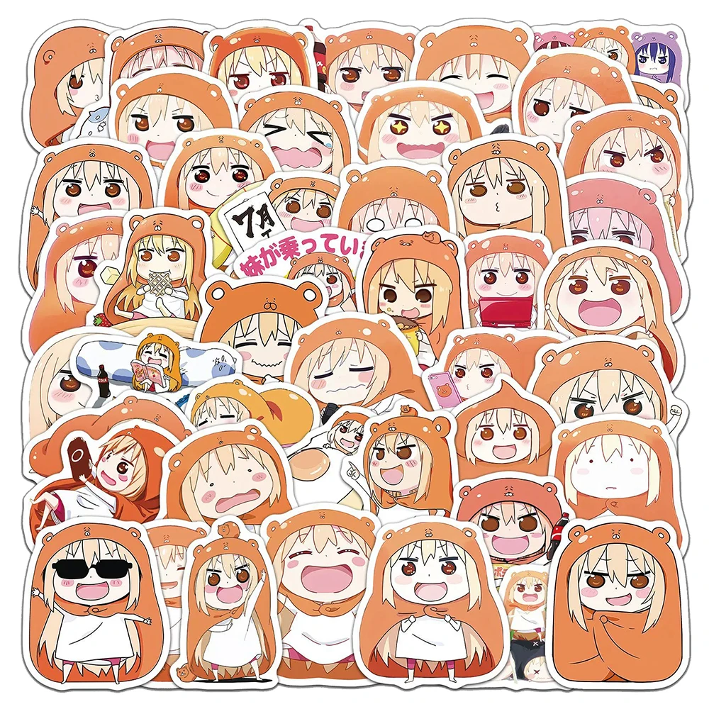 10/30/50pcs Anime Himouto! Adesivos Umaru-chan Kawaii Doma Umaru Adesivo de desenho animado para papelaria telefone mala capacete decalque presente