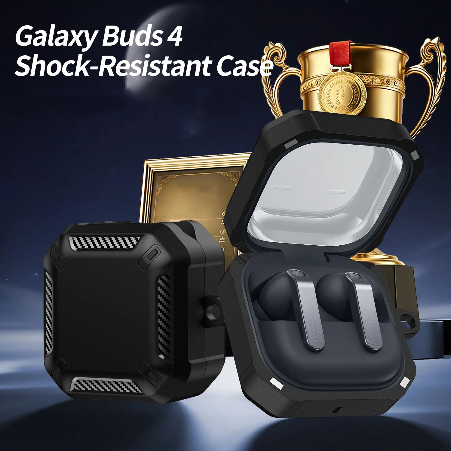 Kompatibel mit Samsung Galaxy Buds 4 Ladecase und Galaxy Buds 4 Pro Ladecase; Rundum stoßfeste Schutzhülle.