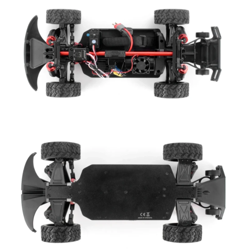 1:14 4WD Brushless High Speed RC Short Course Truck Rally Car 80KM/H 3S Metal LED Headlight Off Road Racing Remote Control Car