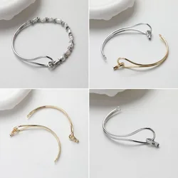 2PCS 14K Gold Plated Smooth Surface Double Holes Bracelet Connector Jewelry DIY Making Supplies Material Accessories