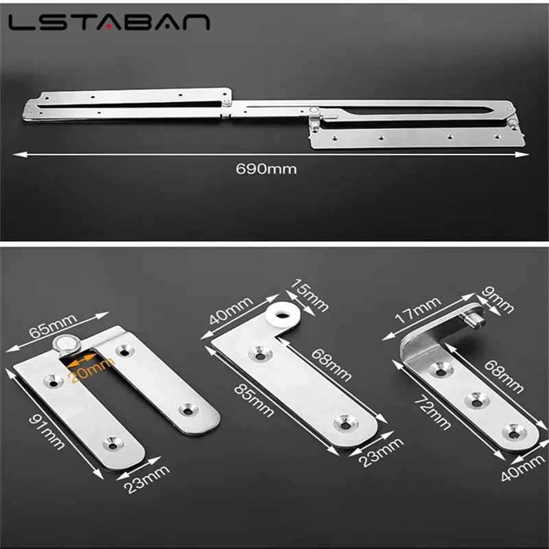 Folding Door Stainless Steel Heavy Duty Hinge 40kg Sliding Door Silent Hinge 180 Degree Wooden Door Opening Furniture Hardware