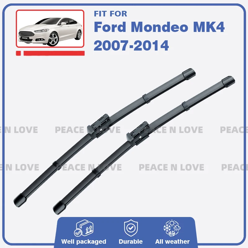 

Front Wiper Blades for Ford Mondeo Wagon MK4 2007 2008 2009 2010 2011 2012 2013 2014 Windshield Windscreen Window Brushes