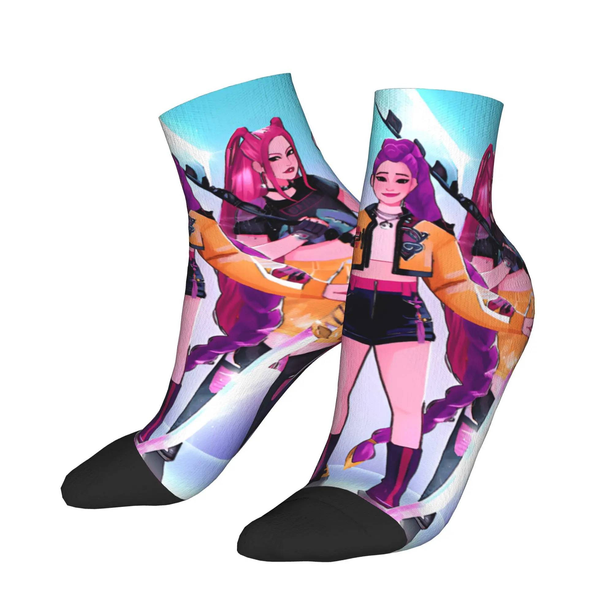 

HUNTRIX Kpop Demon Hunter Girls Socks Trendy Ankle Socks Autumn Anti Bacterial Adults Men Comfortable Print Cycling Casual Sock