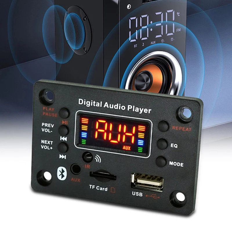 USB TF FM Radio Module Color Screen MP3 Player With Remote Control 12V Wireless Bluetooth 5.0 MP3 WMA Decoder Board Car Audio