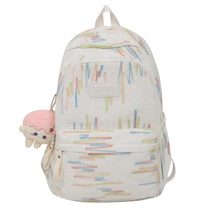 

This Year's Popular Backpack For Female College Students, Large Capacity Backpack, 2024 New Fashionable High School Student