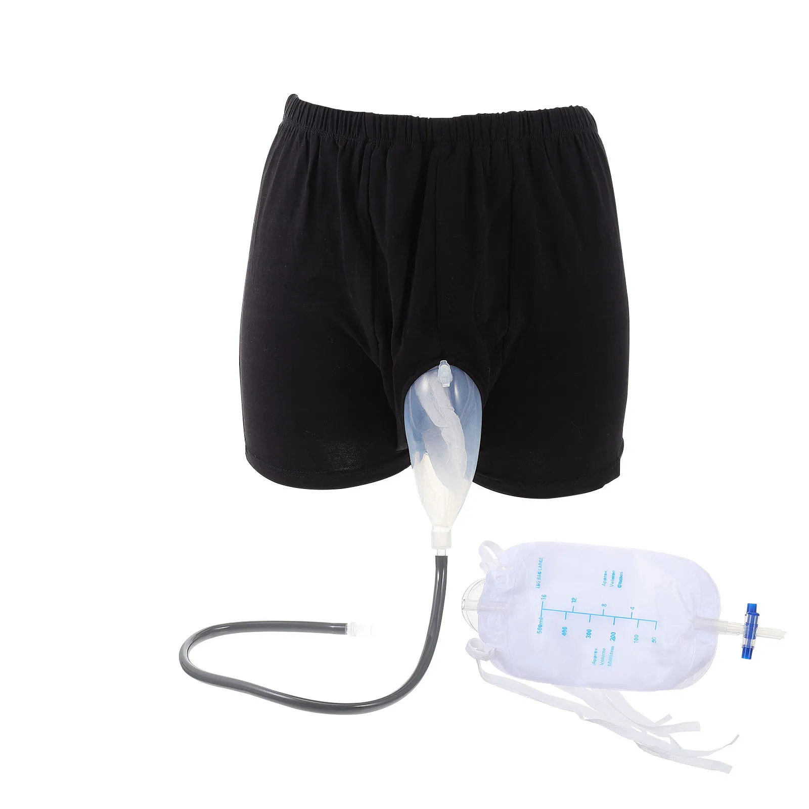 

1Set Incontinence Underwear with Bags Waterproof Breathable Cotton Anti-Leak Male Urinals Underwear for Elderly Men Wearable