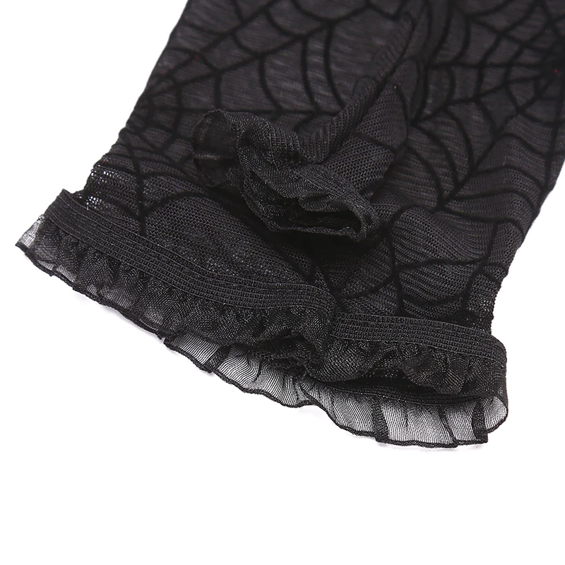 Spinnennetz-Armstulpen Handschuhe Faschingskostüm Halloween-Kostümzubehör Cosplay – Detail 9