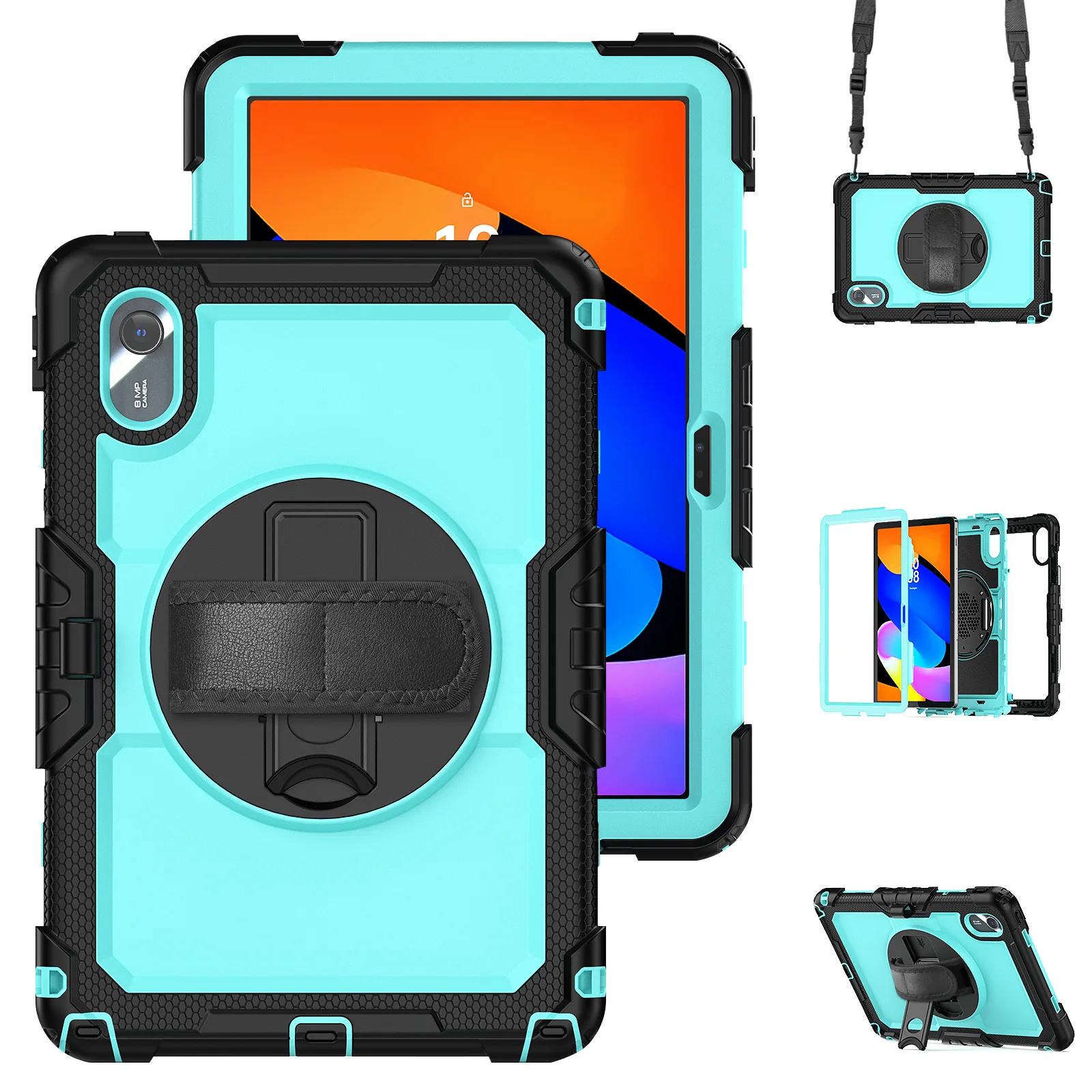Shockproof Case For Lenovo Xiaoxin Pad 11 2025 TB336FU TB336ZU 2024 Tab  M11 K11 TB330FU Armor Kickstand Cover+Shoulder Strap