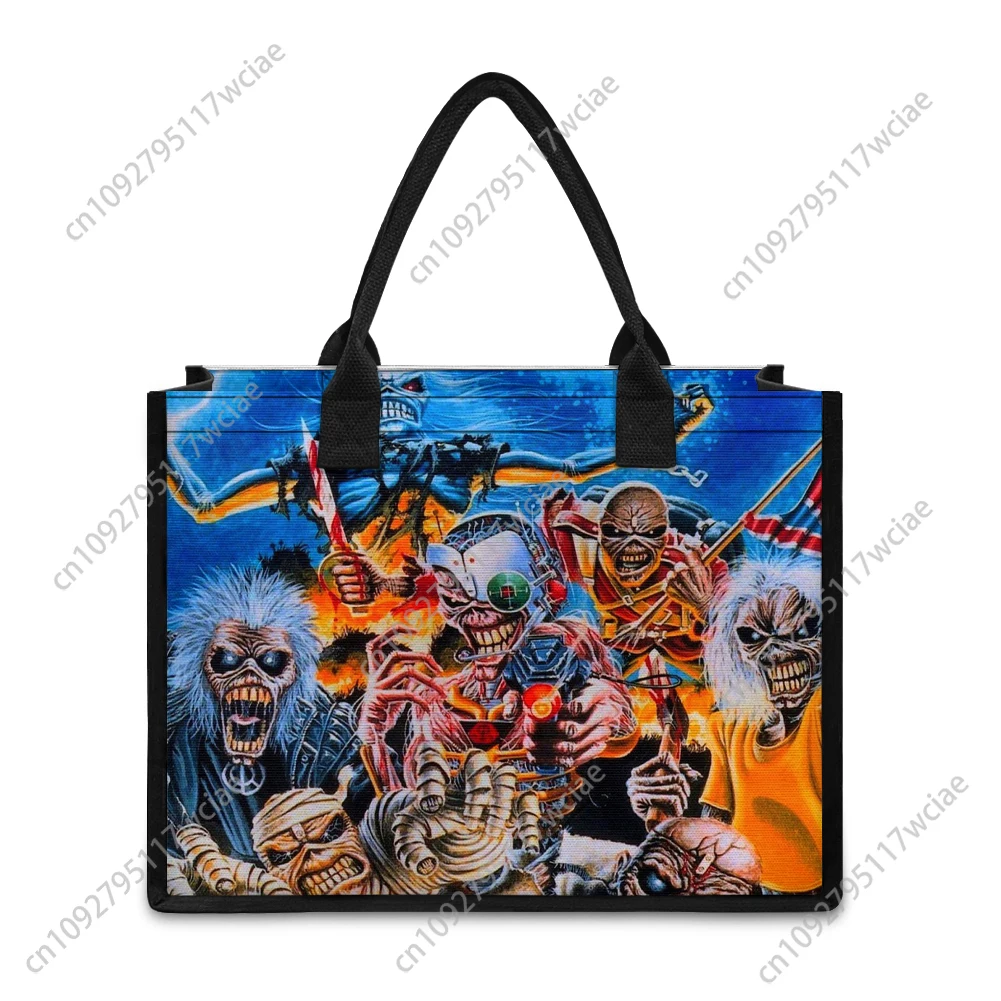 

Heavy Metal Custom Handbag Womens Canvas Bag rock band Personalized Tote Bag Shoulder Bag Travel Party Beach Gift