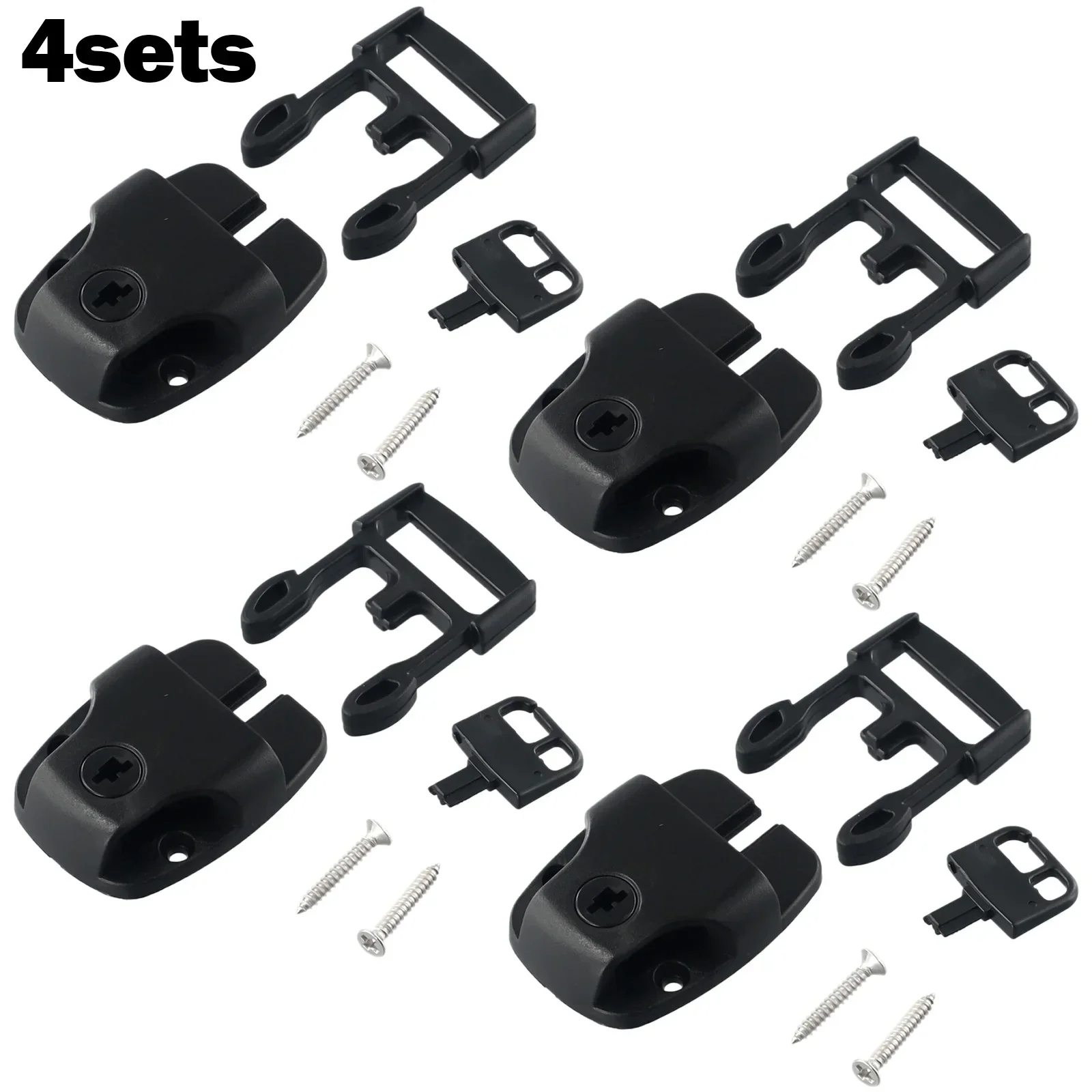 4 Set Spa Tub Cover Broken Latch Repair Kit Clip Lock With Key Hardware For 1inch Wide Straps 26mm Outdoor Pool Accessories