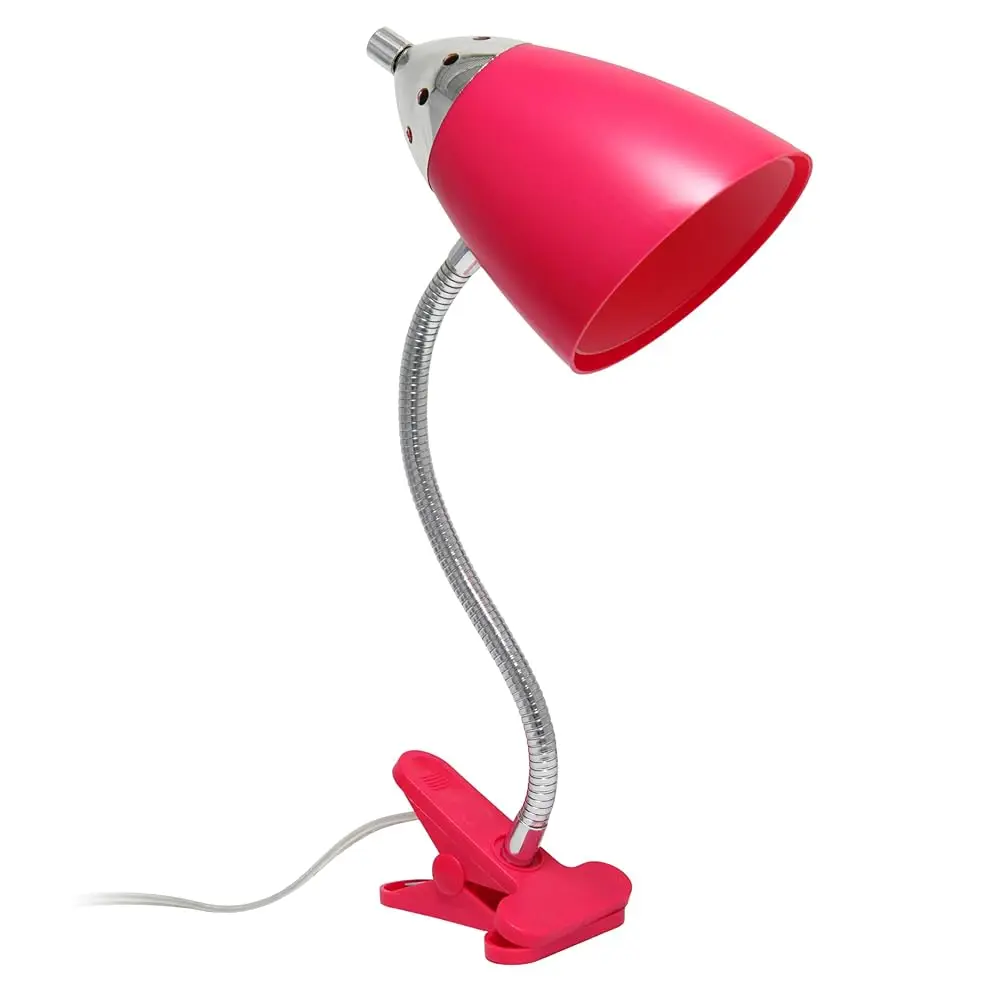 

Ld2001-Pnk Flossy Flexible Goosene Desk Lamp Clip Light, For Desks, Nightstands, Reading, Pink