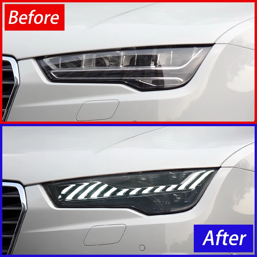 For Audi A7 2011-2018 LED Auto Upgrade New Style Headlights Assembly Projector Lens Car Tool Accessories Plug and Play