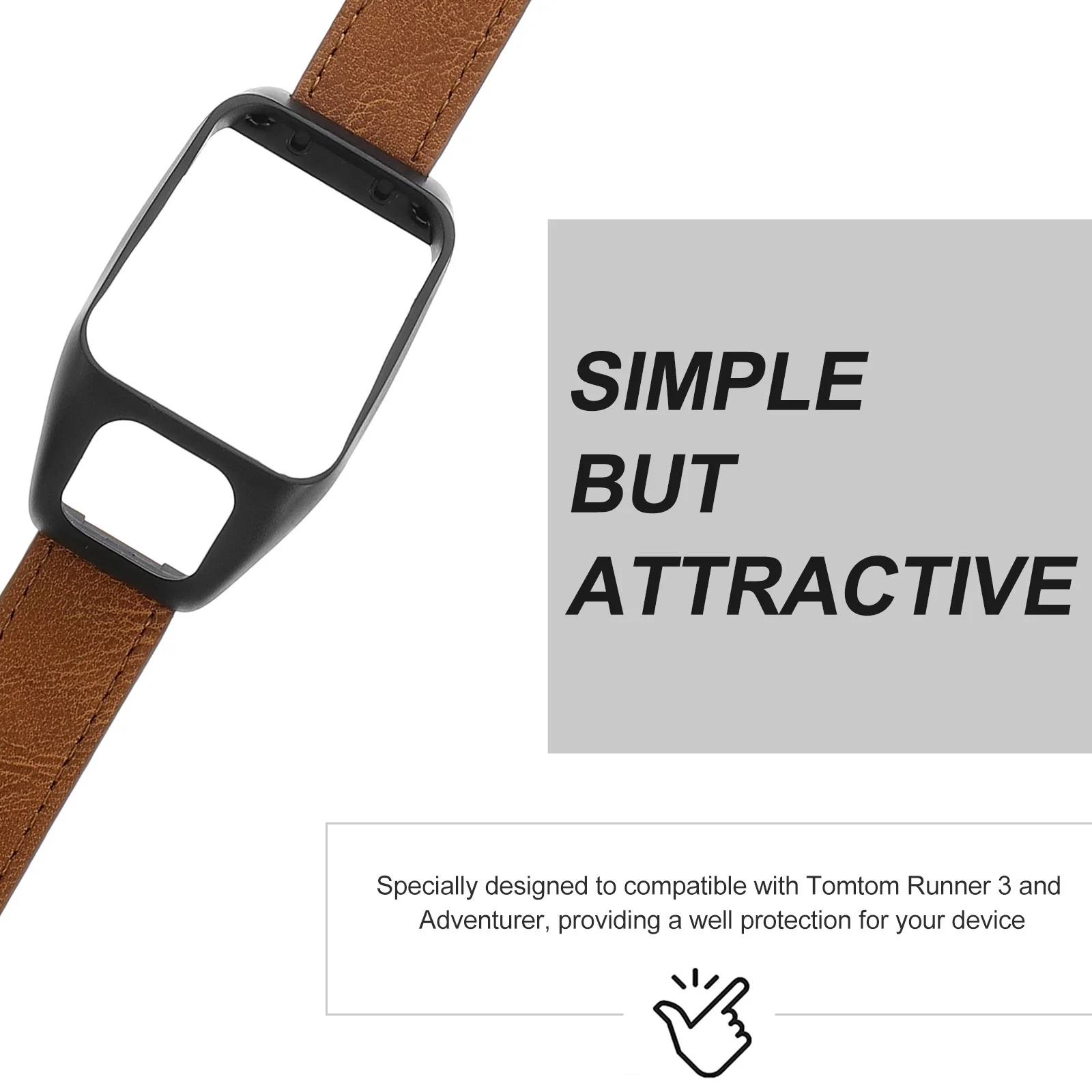 

Comfortable Watch Band for Runner 3 Adventurer Vintage Textured Pattern Scratch Proof Secure Fit for Running