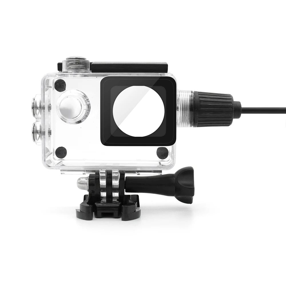 Sport Camera Accessories Waterproof Case Charger By Motocycle With USB Cable For SJCAM SJ4 Series Sj7000 Soocoo C30 EKEN H9/H9R