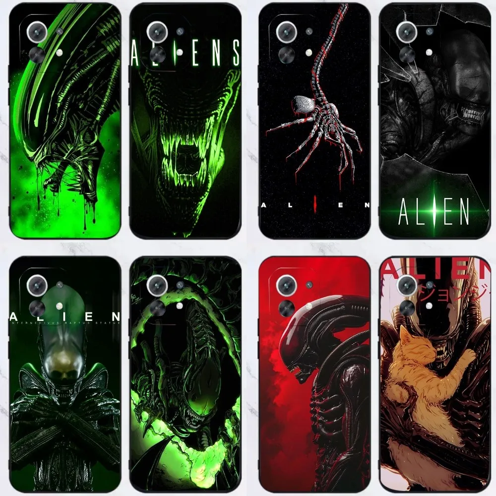 

Movie Alien Xenomorph Phone Case For Xiaomi 11 Redmi Note 11 5G 8T 9A 9 10T Note8Pro Note9 12SUltra Black Case