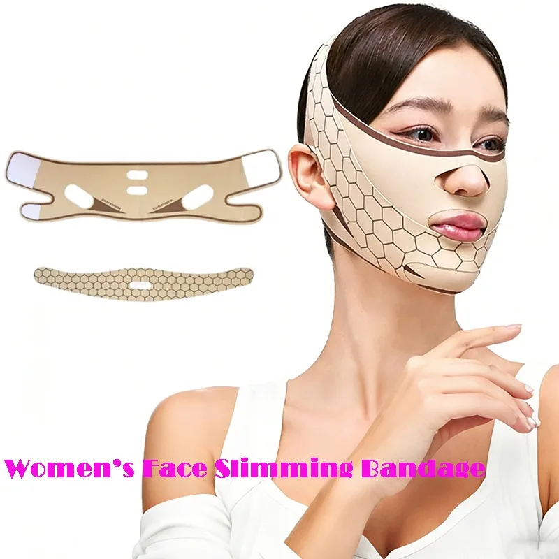 Fascia Modellante per il Viso da Donna, Cintura Lifting per il Viso, Modellatore a V, Fascia per Sollevare Mento e Guance, Strumento Anti-Rughe per la Cura della Pelle del Viso