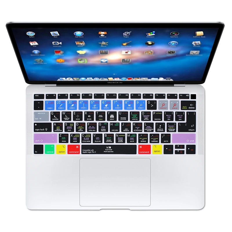 Logic Pro X Shortcuts Silicone Keyboard Cover Skin for MacBook Newest Air 13\