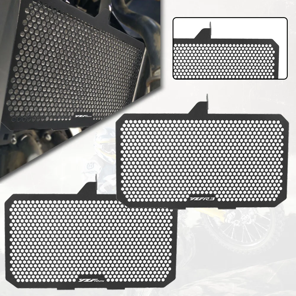 

2025 Motorcycle Radiator Tank Grill Guard Protector Protection FOR YAMAHA YZF-R3 R25 R3 YZFR3 YZFR25 2014 2015 2016 2017-2024