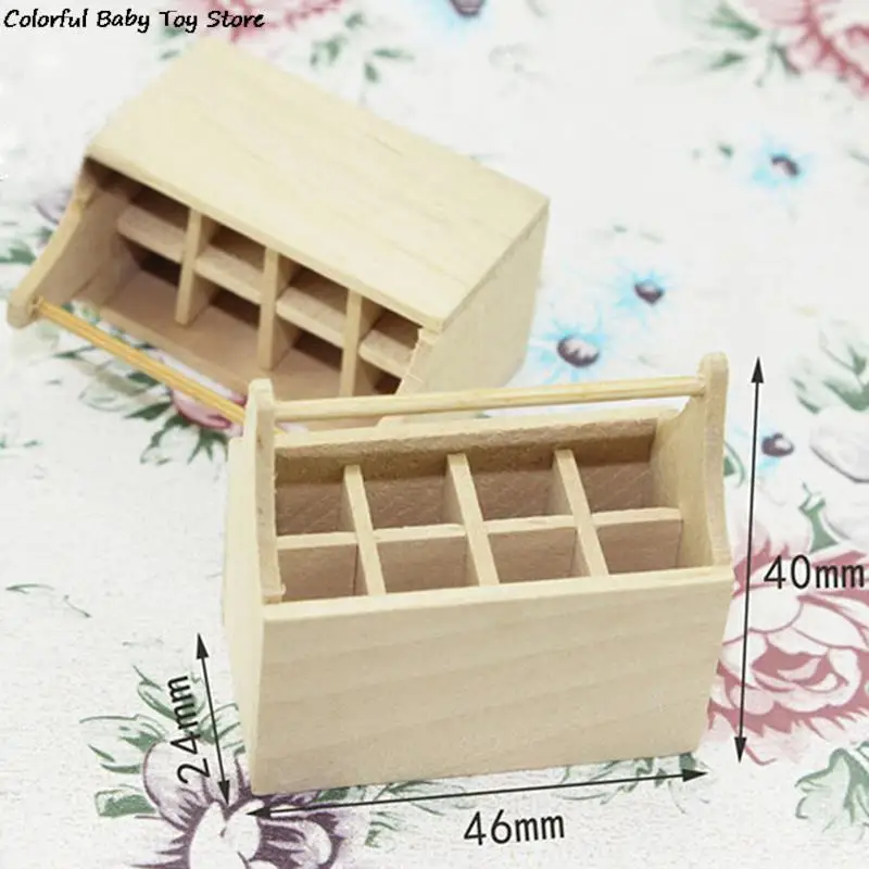 1/12 Scale Miniature Doll house Wooden Toolkit Toolbox Furniture Toy Set Life Scenes Dolls Accessories Decor Model Toys