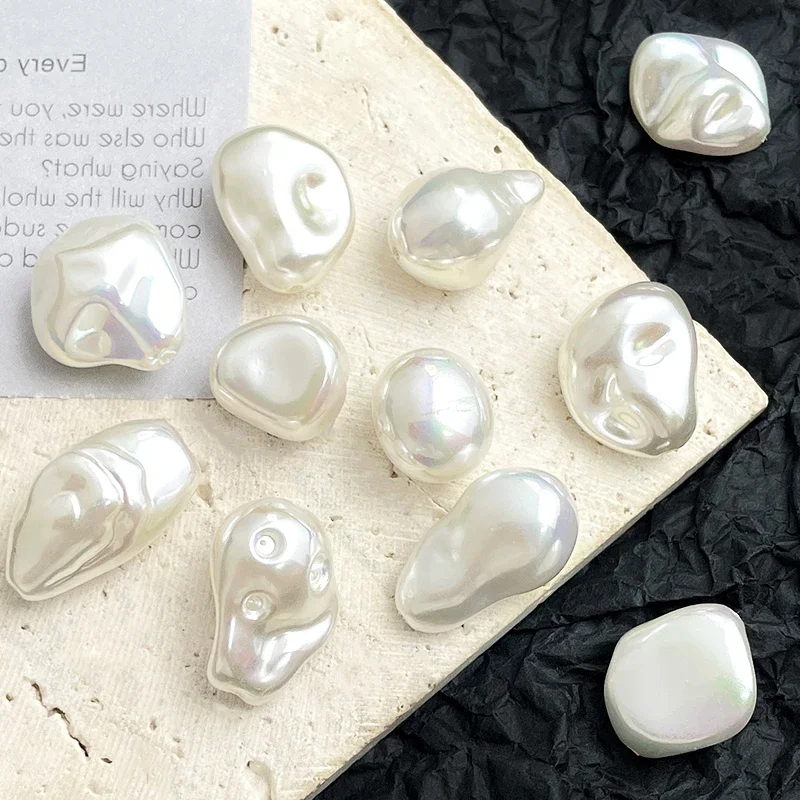 6 Pieces  Heteromorphism  Irregular  Baroque acrylic beads Pearl  DIY Makes Fashionable Jewelry, Necklaces, Bracelet Accessories