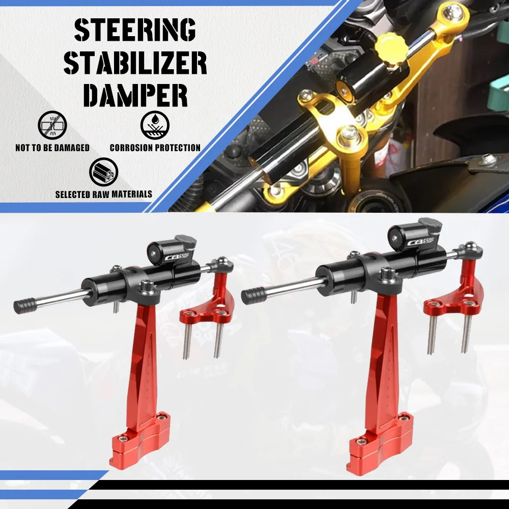 

For Honda cb650f CB650 F CB 650F 2014-2020 2021 2022 2023 Motorcycle Steering Stabilize Damper Mounting Bracket Kit Parts CB650F