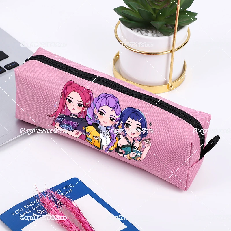 

K-pop Demon Hunters пенал для детей обратно в школу стационарный чехол для хранения офисный пенал Rumi Mira Zoey пеналы с принтом