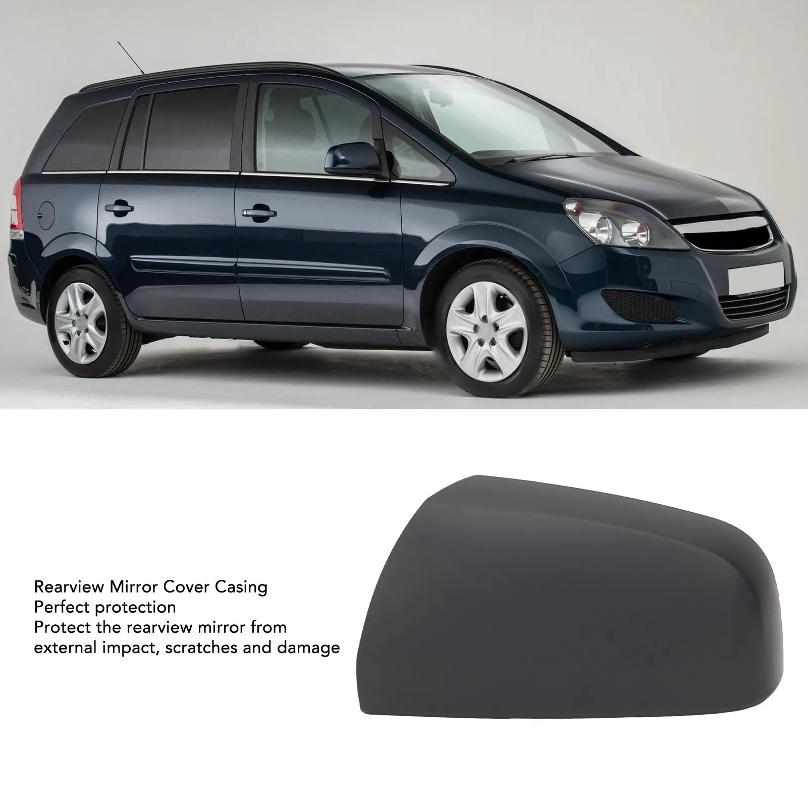 Rearview Mirror Cover Casing Waterproof Side Mirror Housing Replacement For Vauxhall Zafira 2008 To 2014