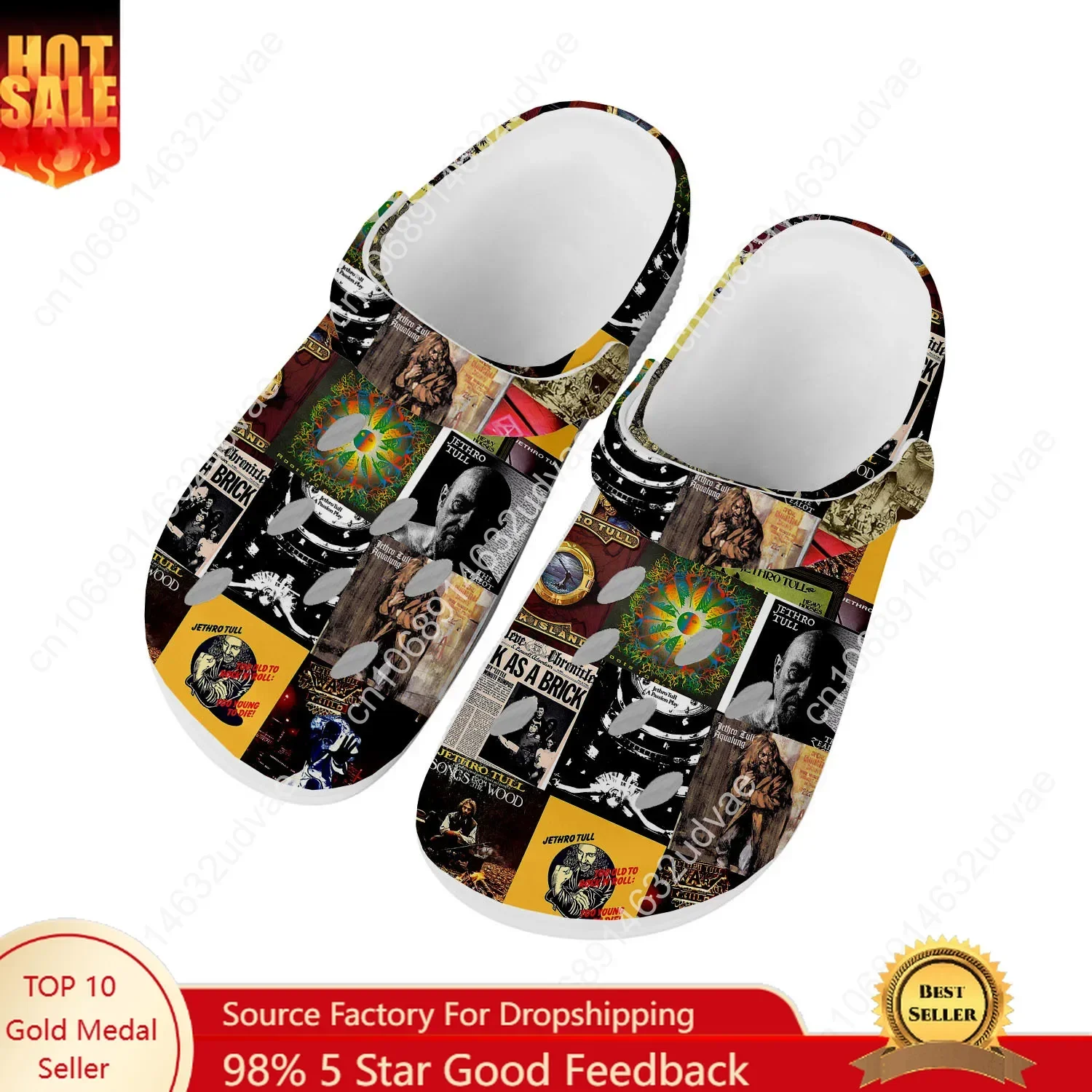 

Jethro Tull Water Shoes Mens Womens Comfortable Fashion Home Garden Clogs Customizd Sandals Beach Breathable Hole Slippers