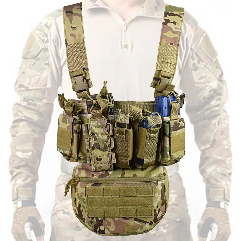 

Tactical Vest Chest Rig Tactical Pouch Hunting Chest Pack Magazine Pouch Holster Molle System Vests for Men Hunting Vest