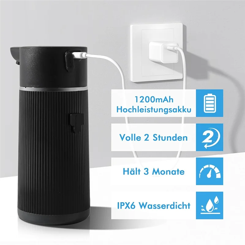 Dispensador de sabão automático dispensador de sabão elétrico montagem na parede automática com usb, recarregável para banheiro, Kitchen-A58E