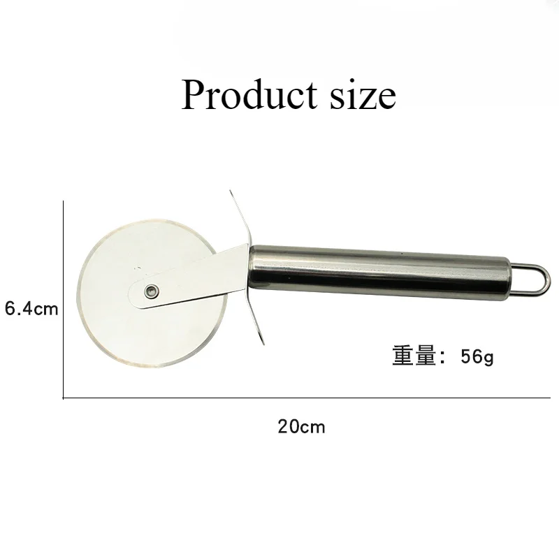 Stainless Steel Kitchen Pizza Cutter Wheel Server Tools Mooncake Shovel Waffle Cookies Dough Slicer Manual Pizza Cutter Wheel