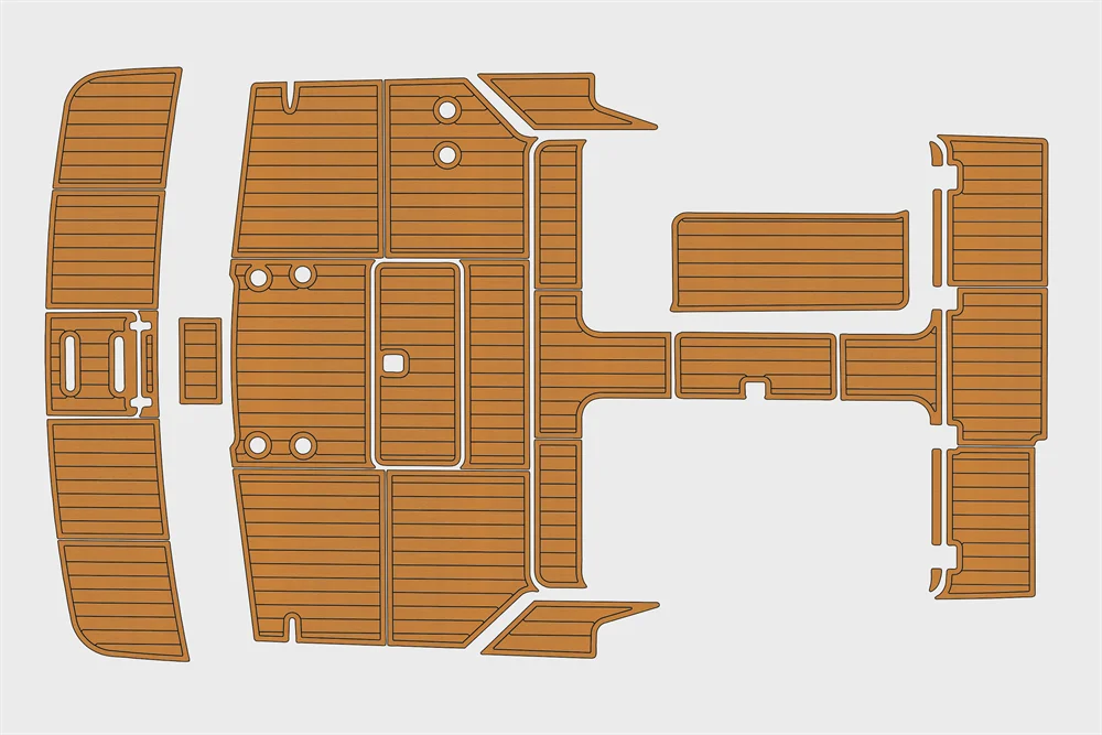 Eva foam Fuax teak seadek marine floor For 2002-2004 Tiara 29 Coronet Cockpit Swim Platform 1/4