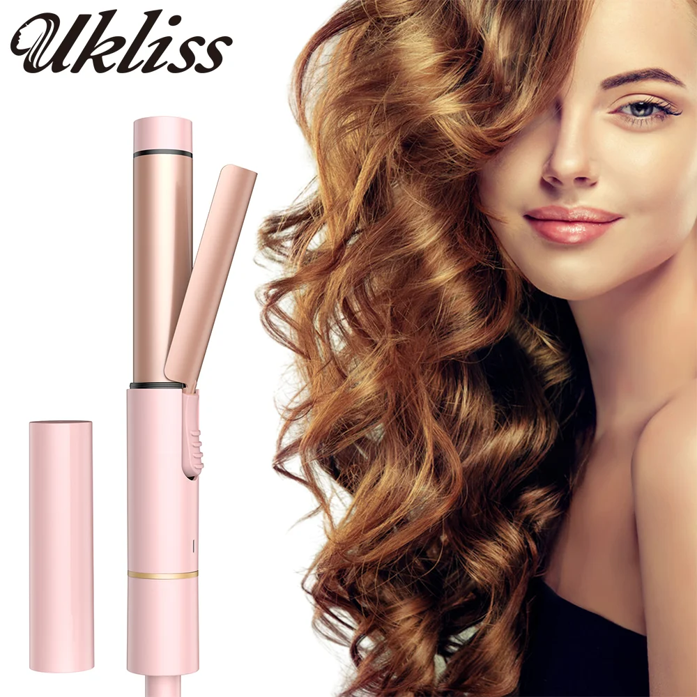 Ceramic Mini 1 inch Curling Iron for Short Hair, Small Hair Curler Iron for Travel, Dual Voltage Curling Wand