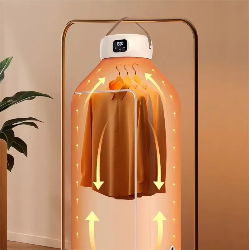 HOMEFISH New Home Mini Dryer Dorm Room Portable Quick-Dry Hanging Foldable Smart Timer Dryer image 5
