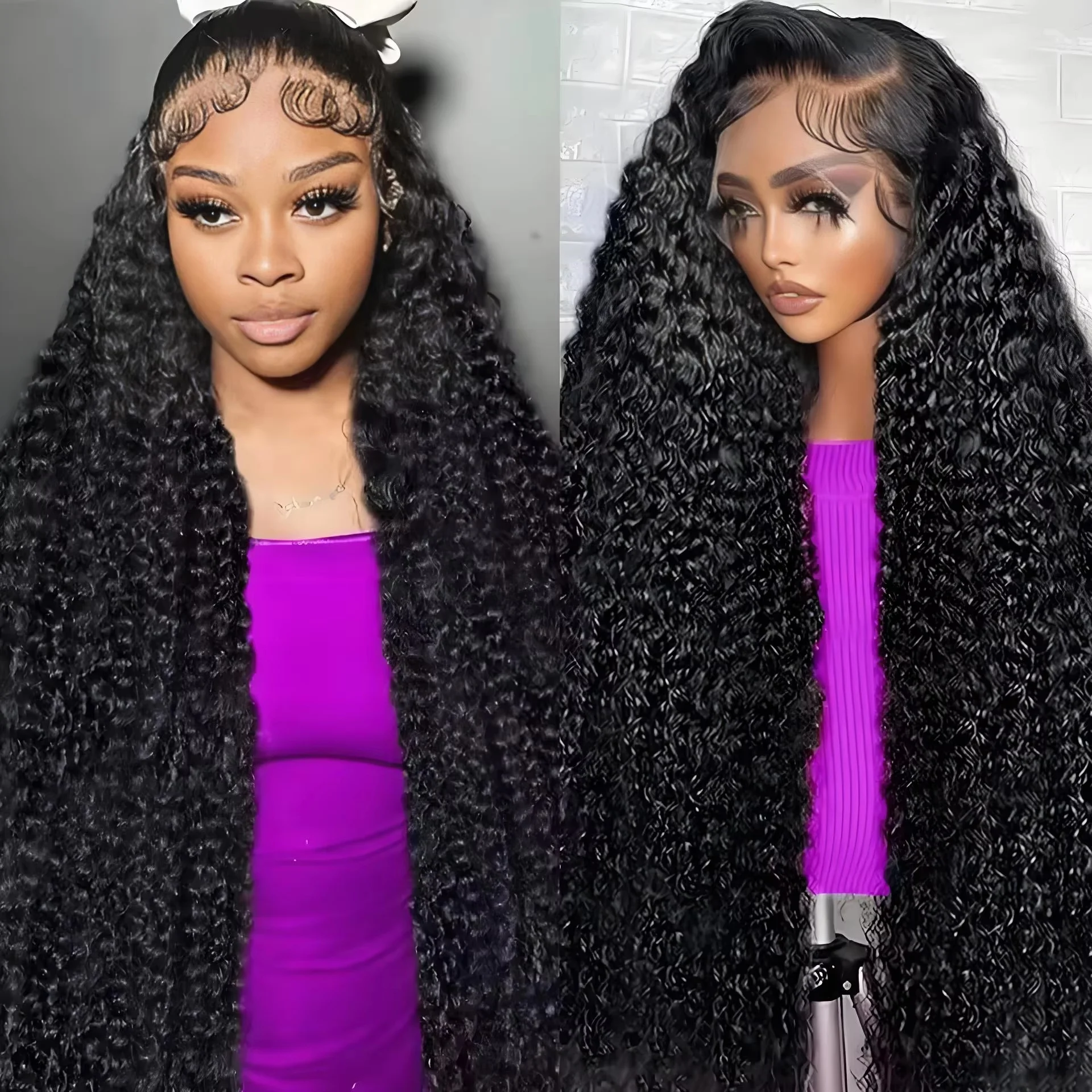 

200% Density 13x6 13x4 Deep Wave Hd Lace Frontal Wigs Human Hair 30 40 Inch Wet And Wavy Loose Water Wave Lace Front Wig 360 Curly Lace Frontal Human Hair Lace Wigs For Women Human Hair 100% Human Hair