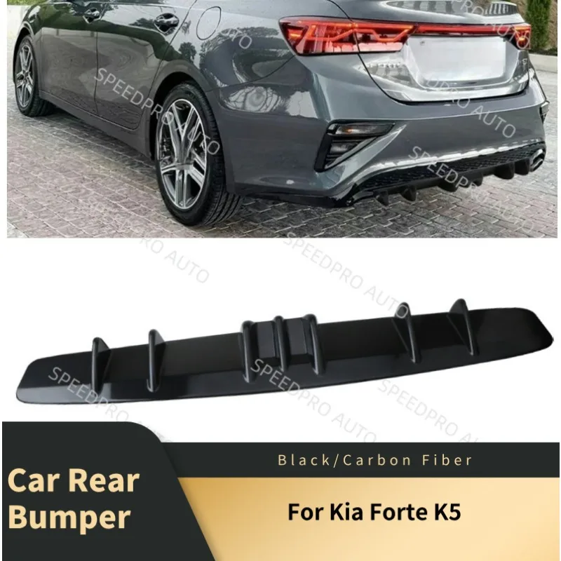 

Car Rear Bumper Diffuser 33" For K-ia Forte K5 7 Fins Lower Spoiler Lip Splitter Body Auto Accessories Black