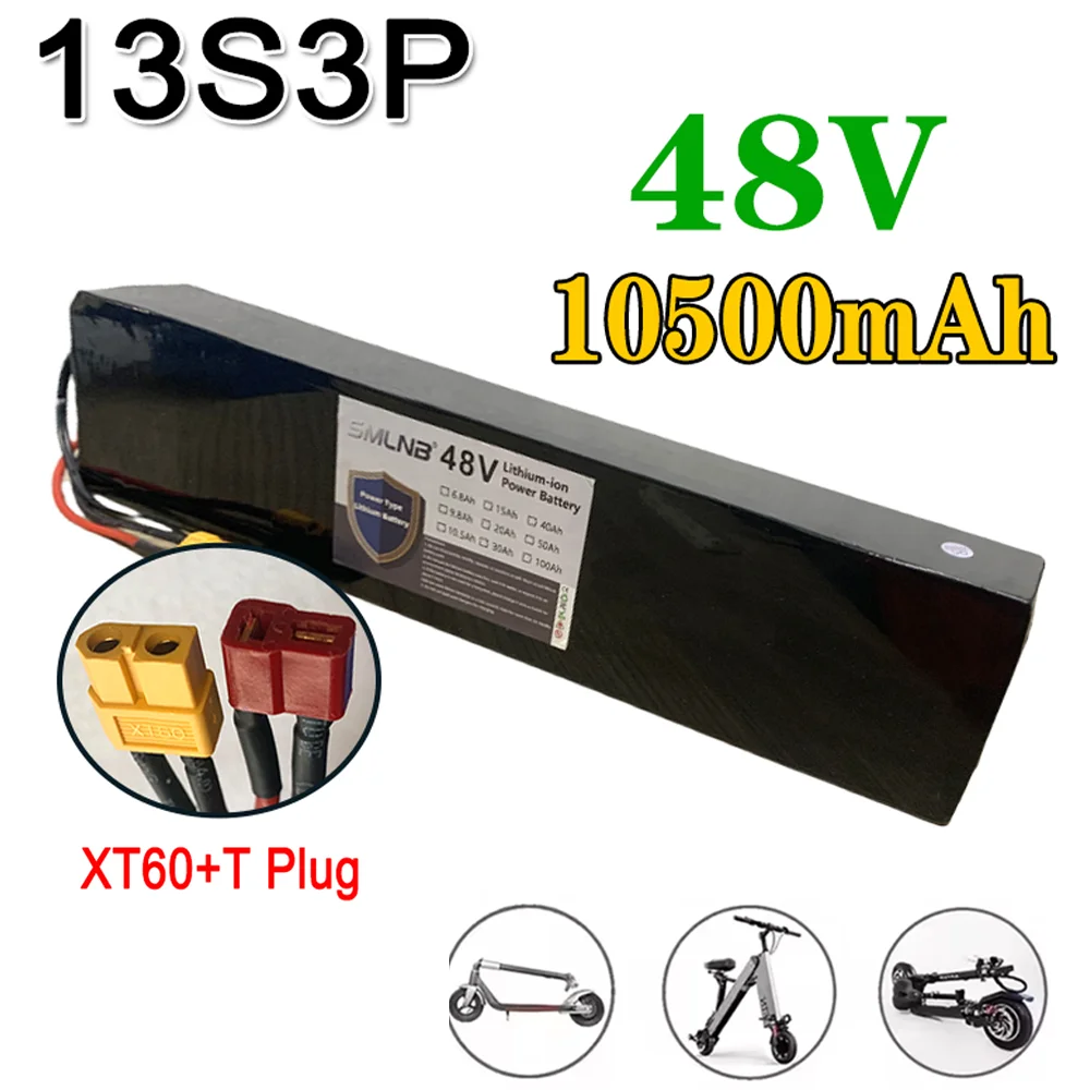 

New 48V 10500mAh 500W-2000W 13S3P XT60 Lithium-ion Battery Pack, Lithium Battery 48v Electric Scooter Electric Scooter Battery