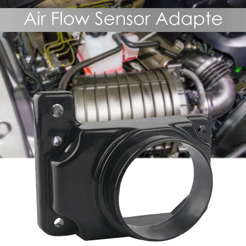 Mass Air Flow Sensor Intake Filter Adapter Plate Black For Mit-subishi V6 L4 ADAP-053-786-F1