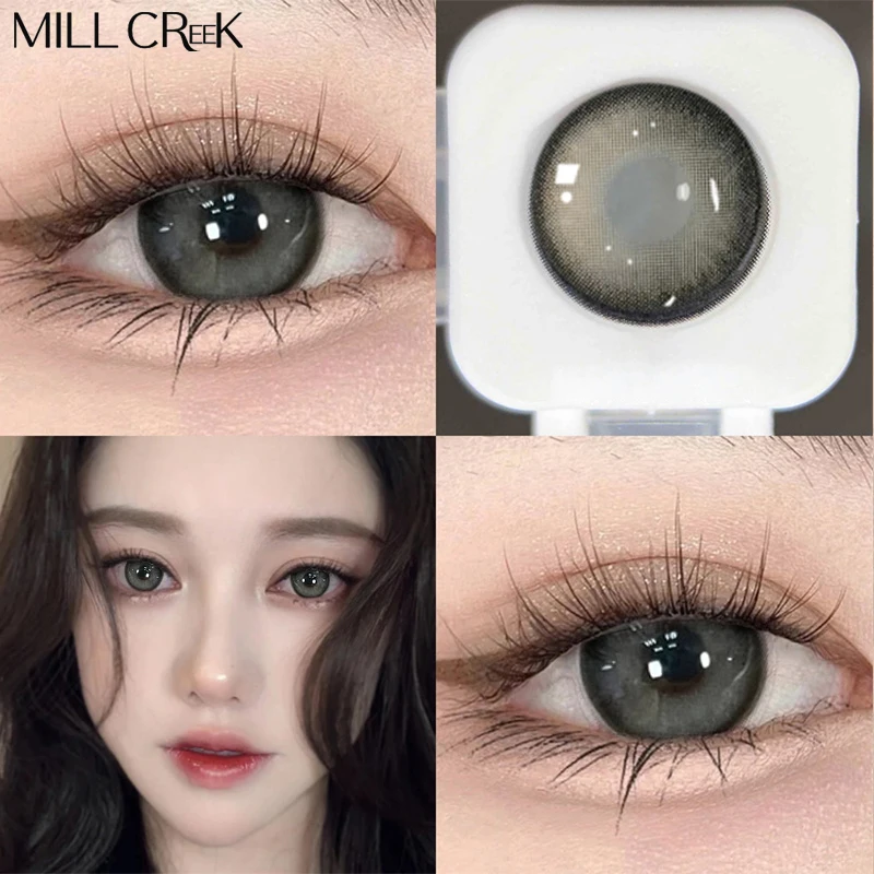 Myopia Contact Lenses Big Black Eyes Cosmetic Contacts Lenses Beautiful Yearly Colored Contact natural Lenses for eyes 2pcs/Pair