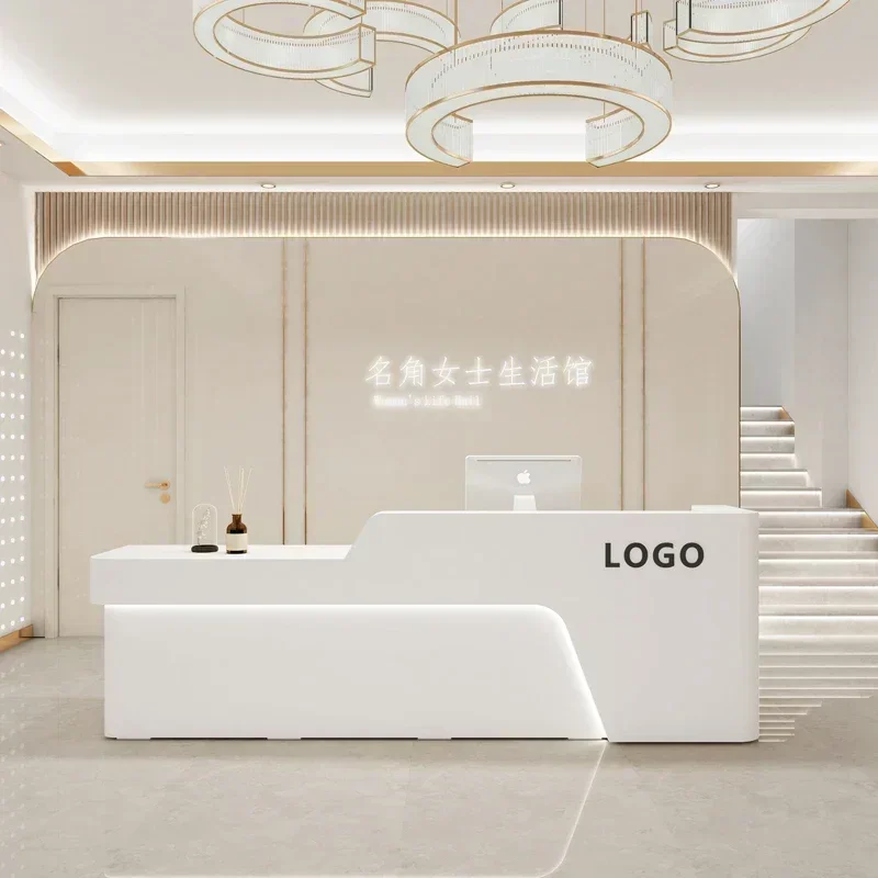 

Подставка для администратора, стойка регистрации, длинное кафе, современный салон, ресторан, магазин, парикмахерская мебель, минималистичный стол