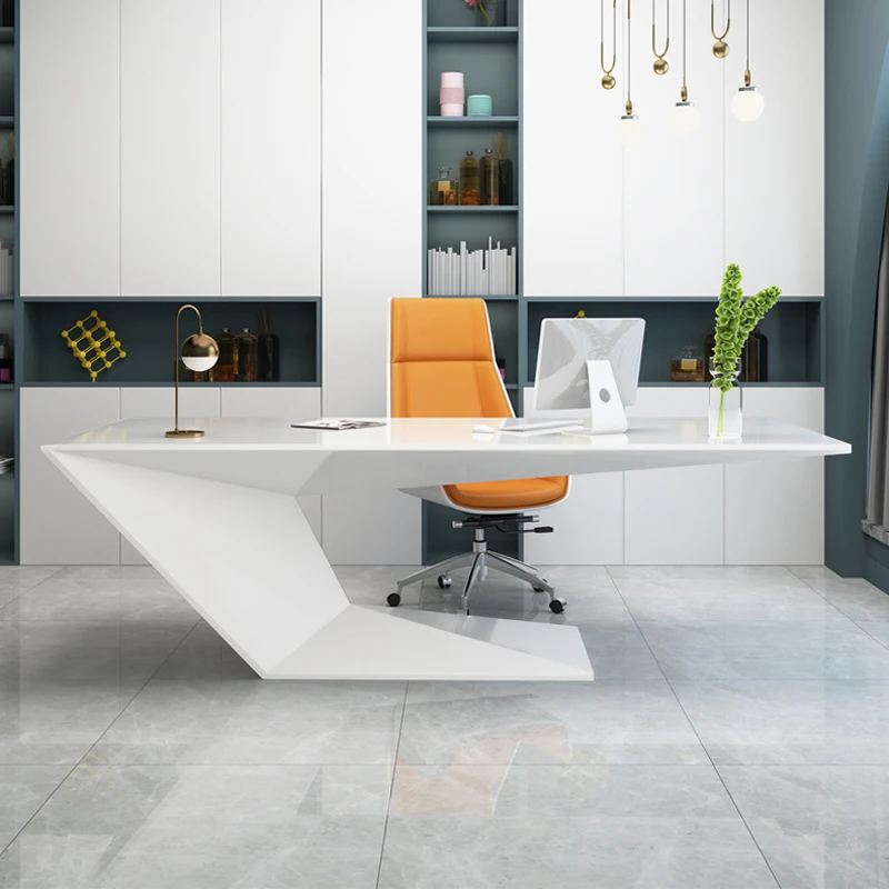

Designer Storage Executive Desk White Strong Luxury Modern Office Desks Drawers Cheap Large Mesa De Escritorio Office Furniture