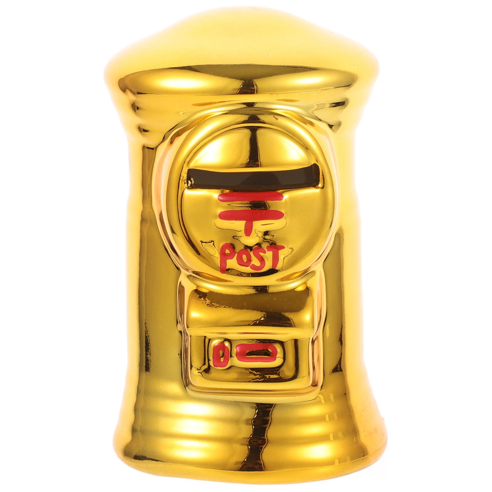 صندوق البريد الذهبي حصالة على شكل حيوان السيراميك سطح المكتب عملة جرة لديكور الغرفة هدية احتفالية صندوق تخزين المال حصالة على شكل حيوان جرة المال الزخرفية #4
