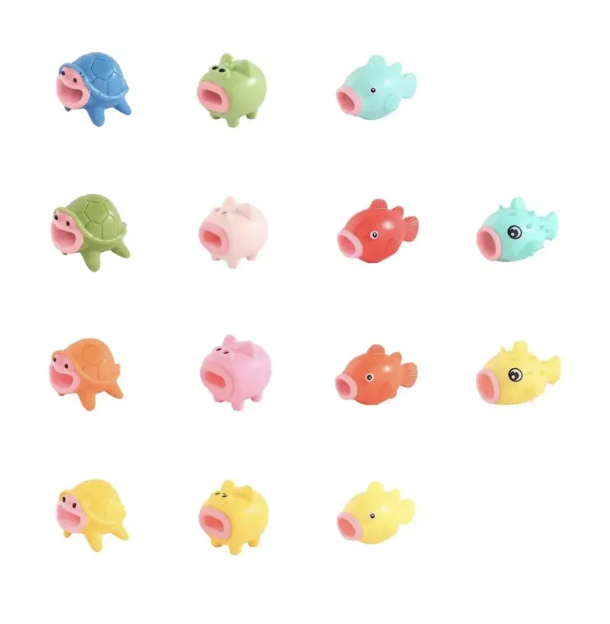Micro Soft Squeeze Sensory Toy Stretch Squeeze Cute Turtle Squeeze Toy Pufferfish Pig Fish Fidget Toy Stress Relief Cartoon Toy