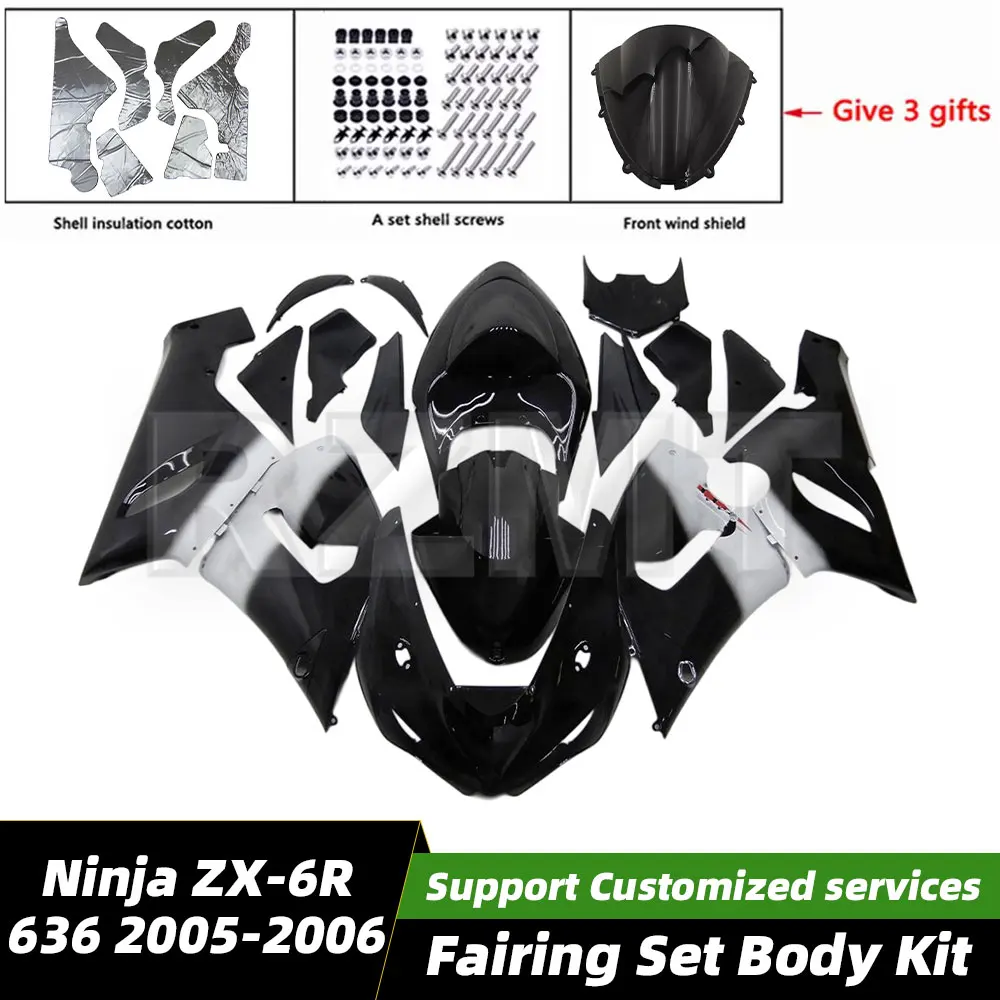 

For Kawasaki Ninja ZX-6R 636 2005-2006 Motorcycle Fairings Set Bodywork Set Body Kit Shell Injection ZX6R 636 05-06 K0605-116a