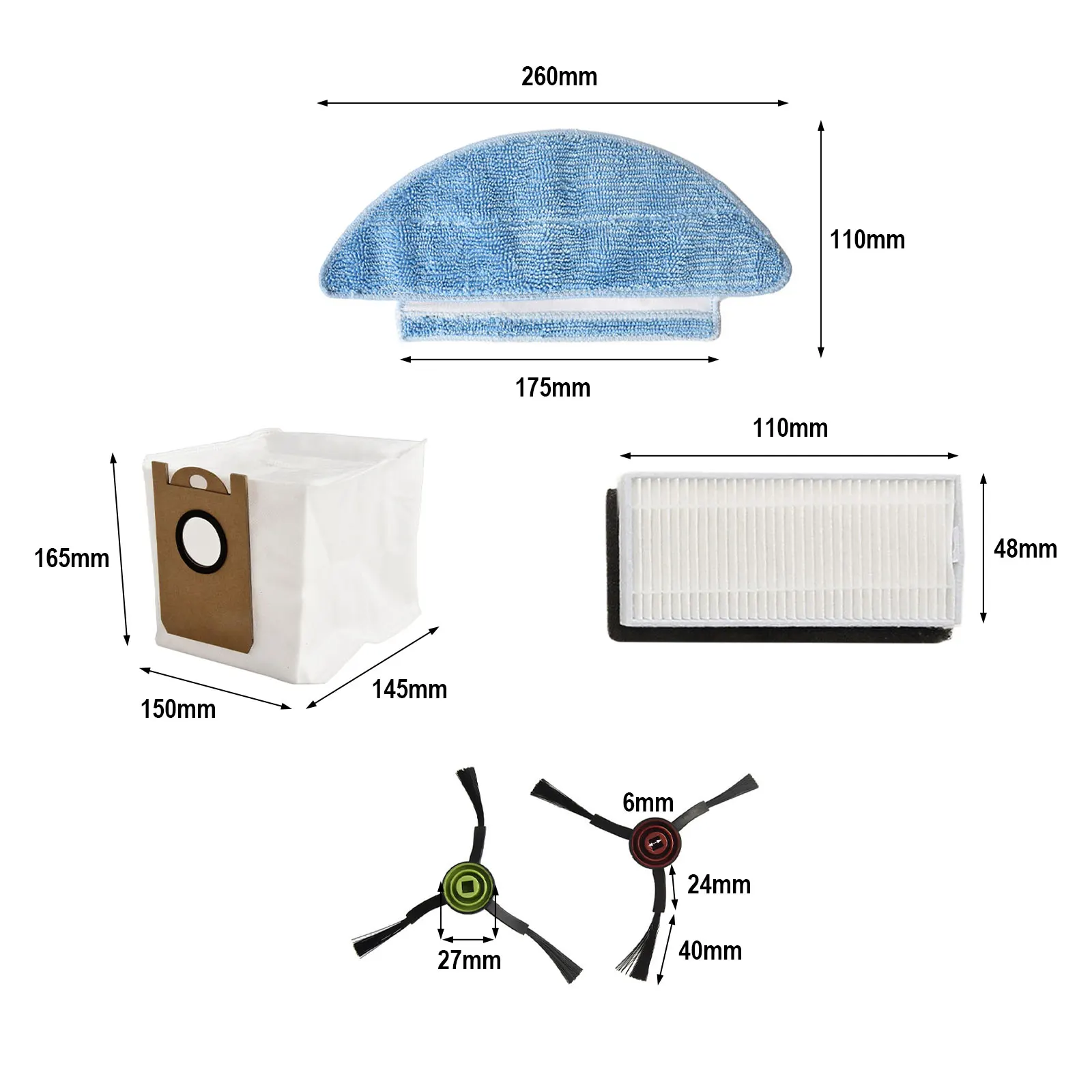 

Аксессуары для уборки: фильтр, тряпка для швабры, для легкой уборки дома, легко утилизируемые, для пылесосов Medion MD 11415 и MD 11500